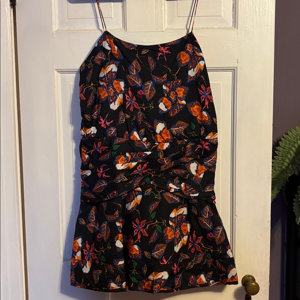 NWT Derek Lam 10 Crosby floral camisole flounce hem mini dress - Picture 3 of 8